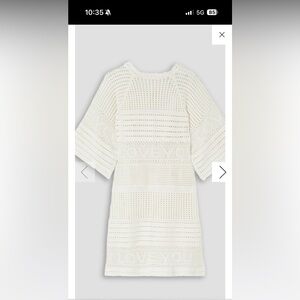 Stella McCartney crochet knit mini dress cream